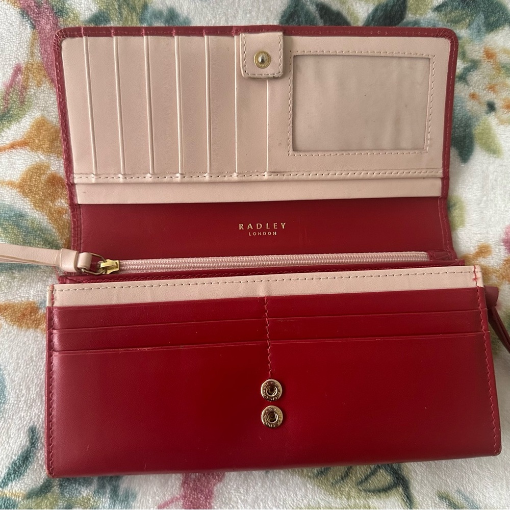 Radley London In Bloom Leather Wallet Red - Picture 7 of 10